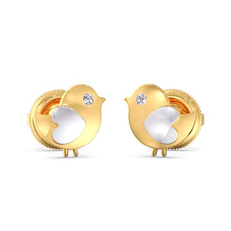 Childrens Gold Earrings: Buy Kids Earrings Online | Candere by Kalyan ...