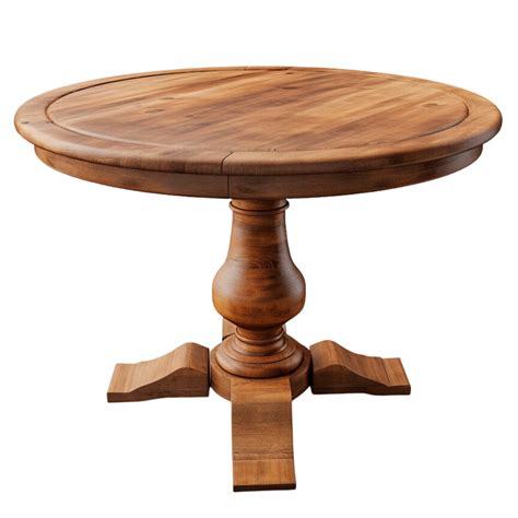AI generated Round wooden vintage table clip art 34882543 PNG