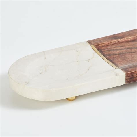 Buy Splendid Dastkari Wooden Oval Decorative Platter from Home Centre ...