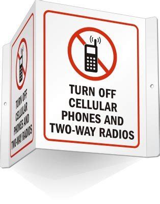 Smartsign S-4609-AV-06"Turn Off Cellular Phones and Two-Way Radios ...