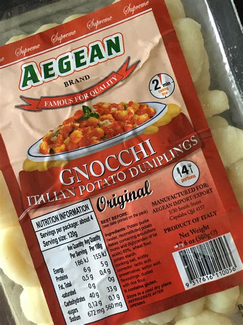 There’s no way the nutritional info for this gnocchi is correct right? One serve for only 44 ...