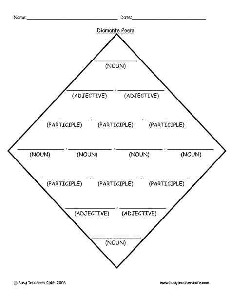 Diamante Poems | Teaching Resources | Diamante poem examples, Diamante ...