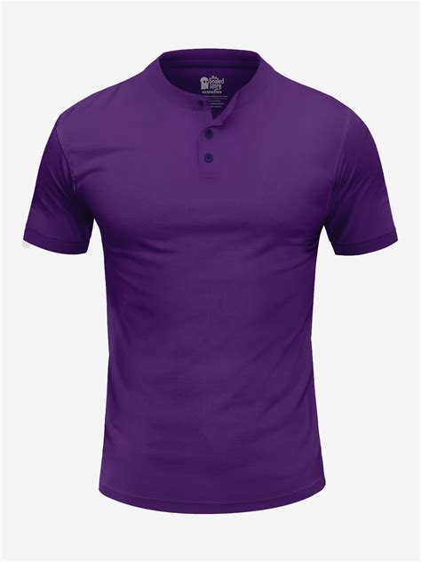 Buy Solids: Dark Purple Mandarin Polos T-Shirts online at The Souled Store.