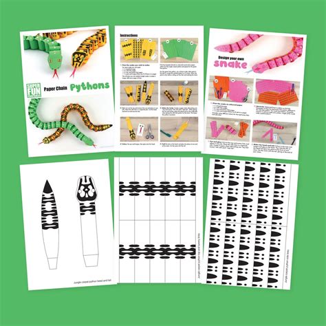 Image result for Paper Chain Snake Craft