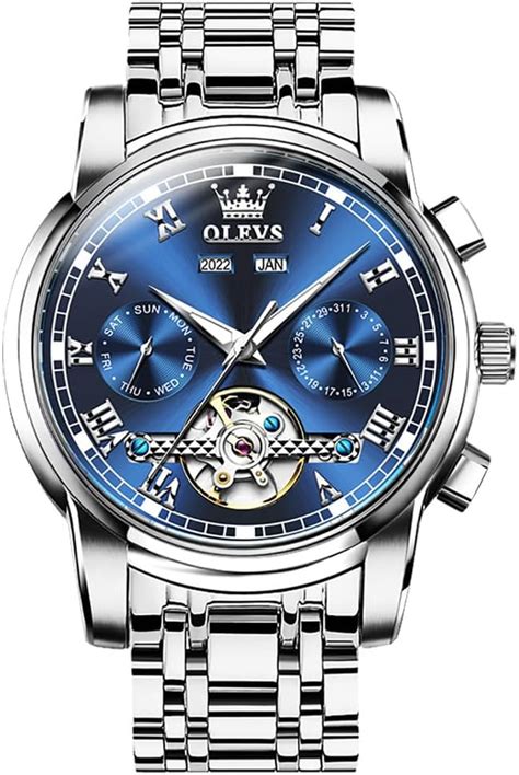 OLEVS Automatic Analog Watch For Men Self Winding Mechanical Luxury ...