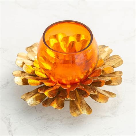 Buy Marigold Multicolour Metal T-Lite Holder- Set Of 2 from Home Centre ...