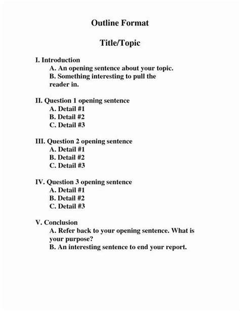 Image result for Research Paper Outline Example MLA Format