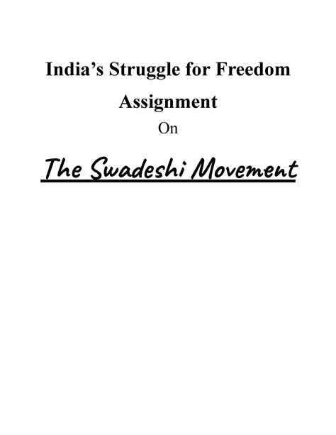 Swadeshi Movement - The ####### movement had its Genesis in the anti ...