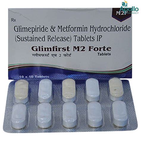 Glimfirst M2 Forte Tablet 10's Price, Uses, Side Effects, Composition ...