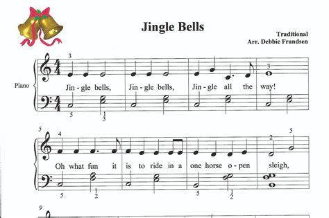 Jingle Bells Piano Notes