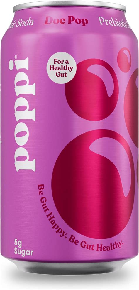 Amazon.com : POPPI Sparkling Prebiotic Doc Pop Soda w/ Gut Health ...
