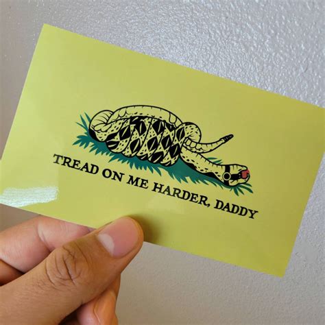 Tread on Me Harder 3x5 Sticker - Etsy