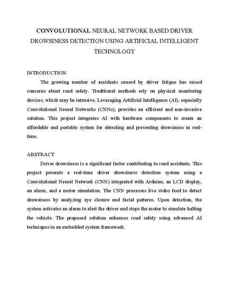 CNN-Based Driver Drowsiness Detection System: AI Integration for Safety ...