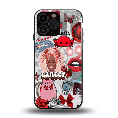 Cancer Aesthetic Collage Phone Cover for Iphone 16 Pro Max | Glass Case ...