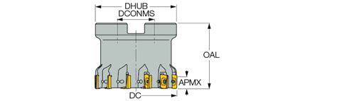 Iscar India | Milling > Indexable > Indexable Face Mills > ‎HP F90AN-07 ...