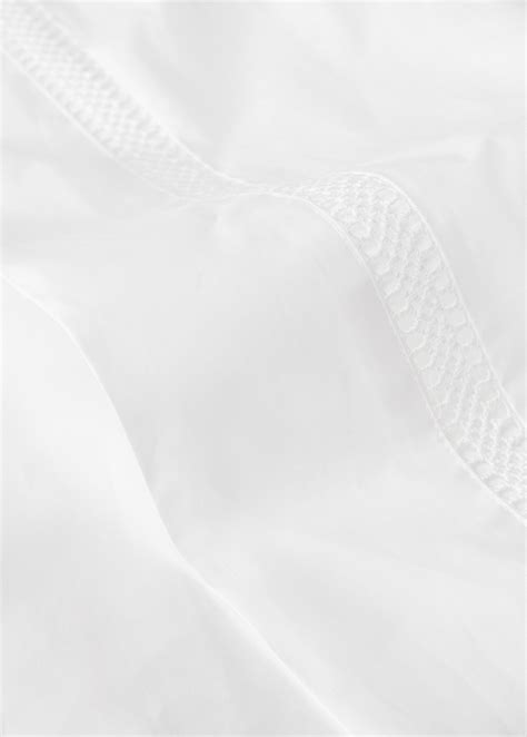 Percale cotton entrees flat sheet King bed - Home | MANGO Greece