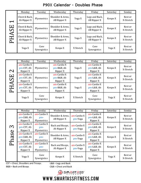 P90X Workout Schedule Chest And Back at Linda Recinos blog