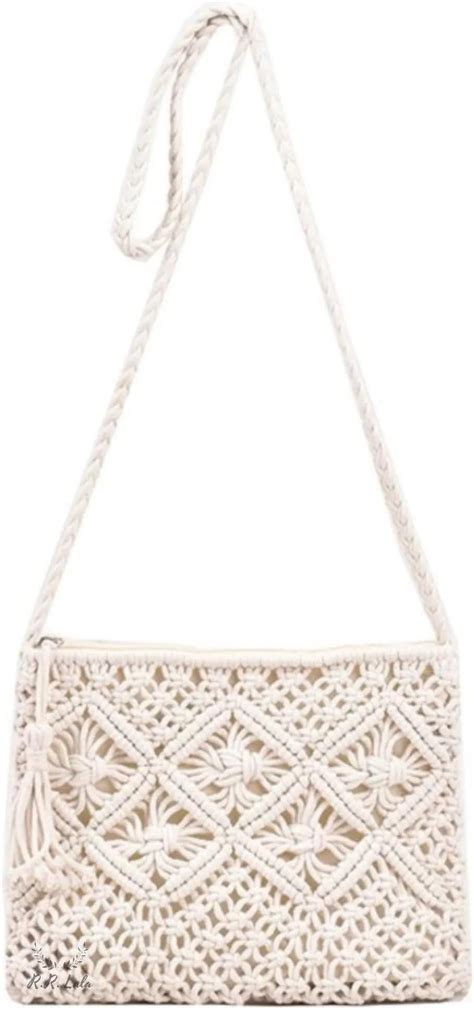 Buy PARAH Women Macrame Shoulder Bag, Knitting Handmade Weaving Handbag ...