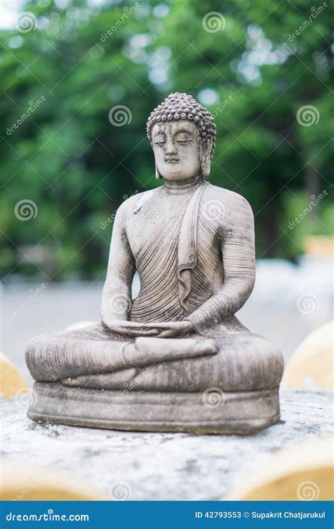 Meditating Buddha Stone Statue in the Park.Thailand Stock Image - Image ...