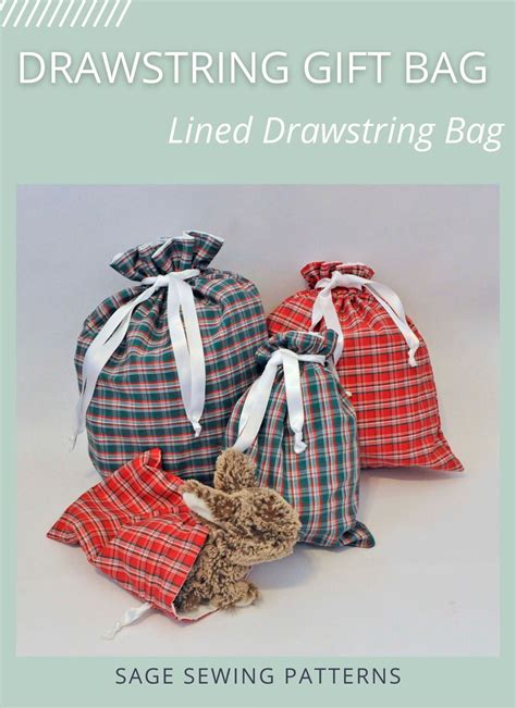 Image result for Drawstring Bag Sewing Pattern