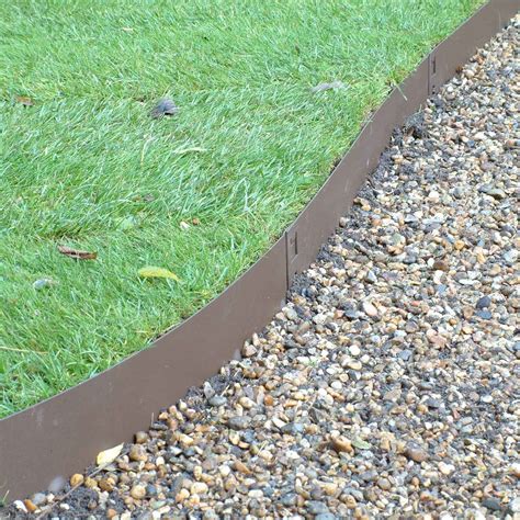 Everedge Brown Flexible Steel Lawn Edging - Harrod Horticultural (UK)