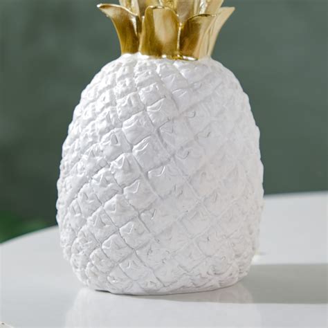 Pineapple Decor White Medium Online - Premium Decor Object | Nestasia