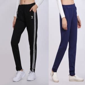 Clothmaster Striped Women Black, Blue Track Pants - Buy Clothmaster ...