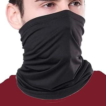 New Full Face Summer/Winter Unisex Cotton Black Bandana Neck Gaiter ...