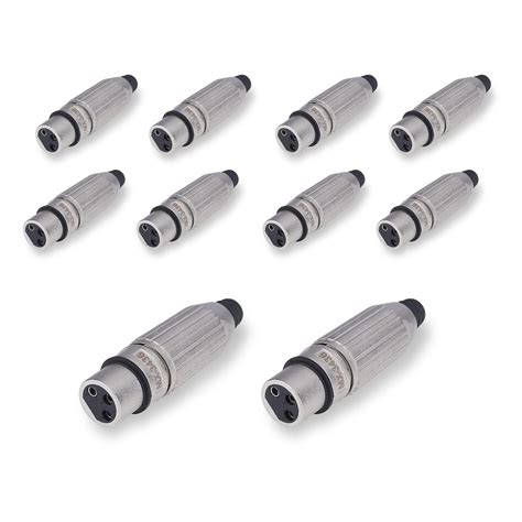 MX 3 Pin XLR connector Microphone Connector pin Pure Copper Nickel ...