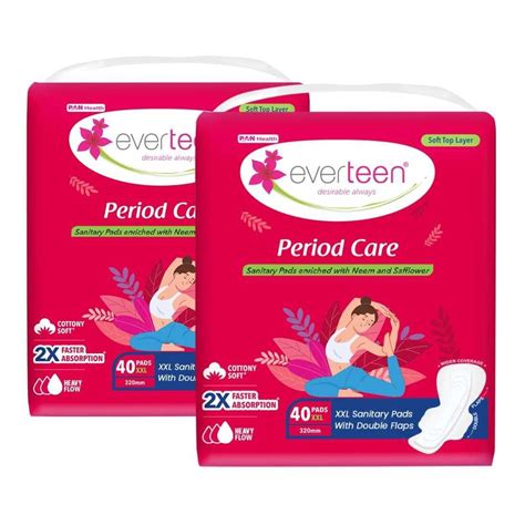 Buy everteen Period Care XXL Soft Neem-Safflower Sanitary Pads for ...