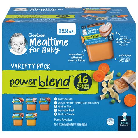Snapklik.com : Stage 2 Baby Food, Nourishing Blends Puree Tubs, No ...