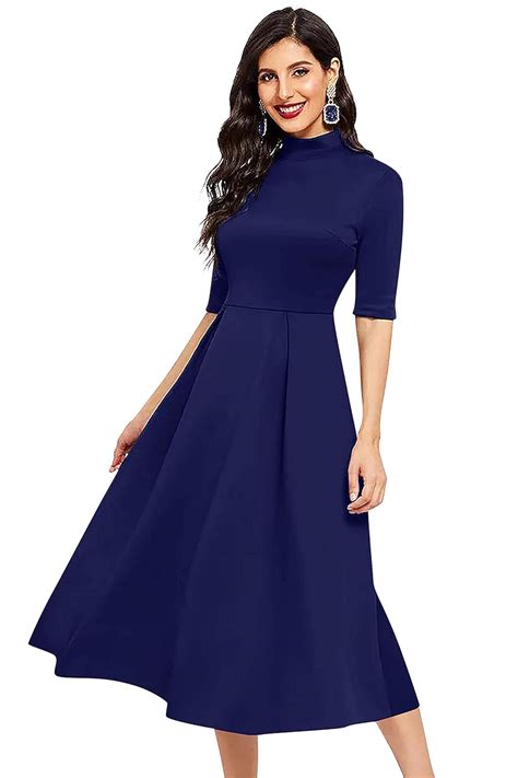 Buy ILLI LONDON Women's A-LINE Maxi Dress (Small, Blue) at Amazon.in