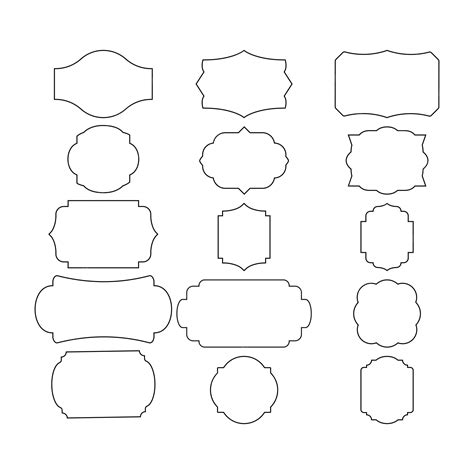 Blank label frames and borders for tags badges and packaging | Premium ...