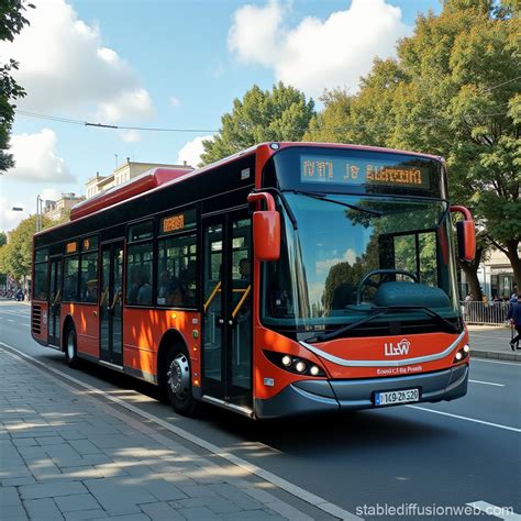 Electric Bus Landscape | Stable Diffusion Online