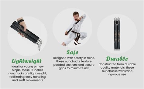 Optifit® Kids Use Nunchucks, 12 Inches EVA Foam Nunchucks for Training ...