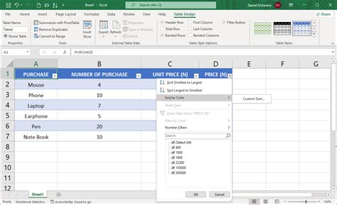 Image result for How to Insert a Data Table in Excel