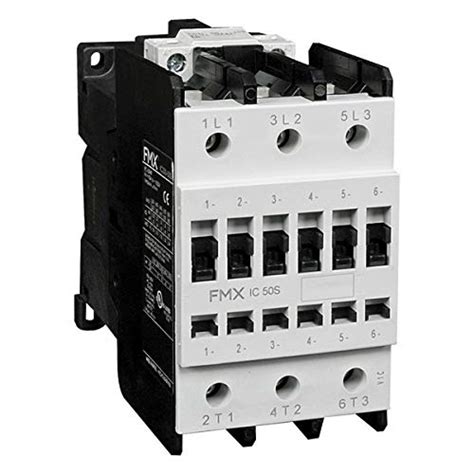 FMX Contactor, 50A, 3 Pole, 600V, Screw Clamp Terminals, Coil: 24-28VDC ...