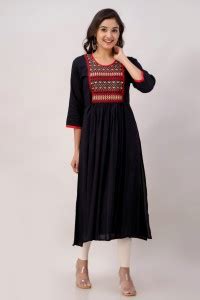 Udati Kaliya Women Embroidered A-line Kurta - Buy Udati Kaliya Women ...