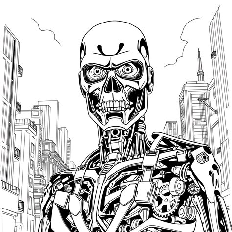 Image result for Terminator Coloring Pages