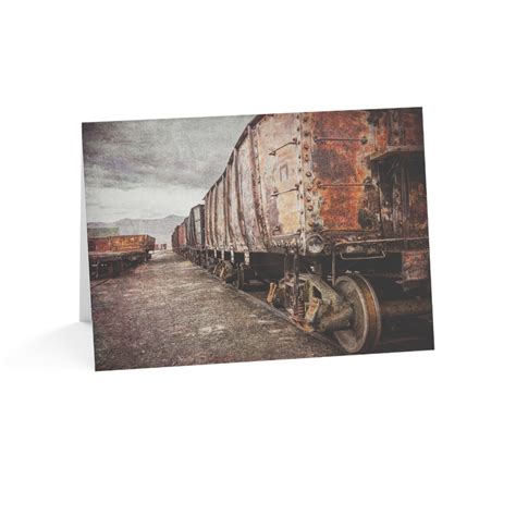 Abandoned Railcars Greeting Cards - Val Weston Photographic Art