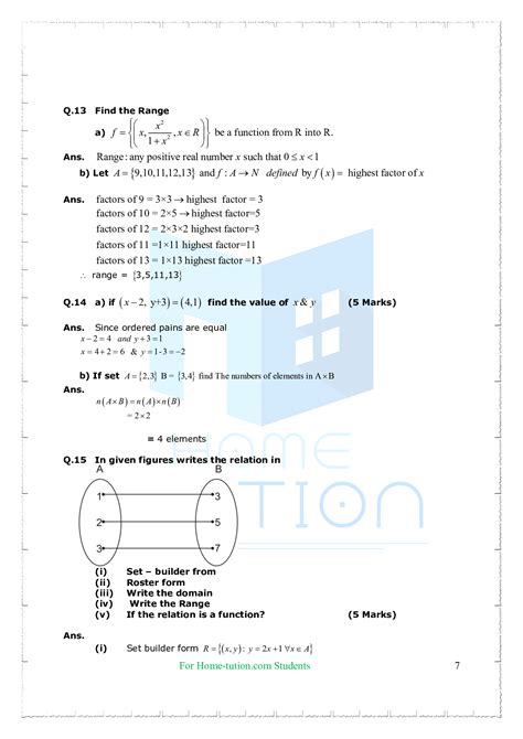 Image result for Relations and Functions Important Questions Class 11