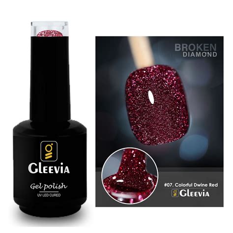 Gleevia Reflective Glitter Color Flashing Gel Polish UV/LED Lamp Cure ...