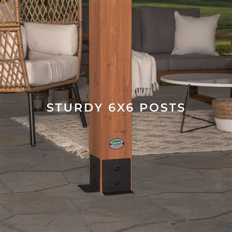 Backyard Discovery Beaumont 20 ft. x 12 ft. All Cedar Wooden Pergola ...