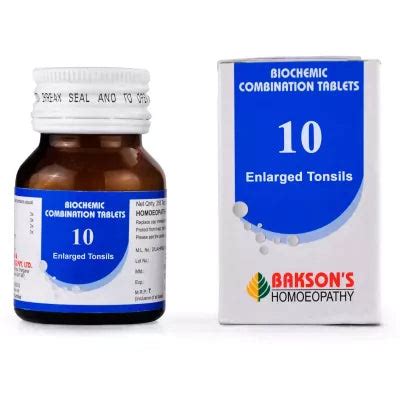 Bakson Biochemic Combination 10 – AYUSH Upchar
