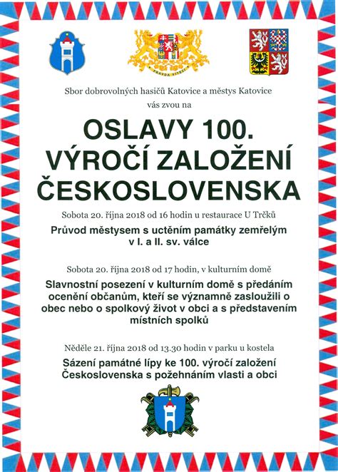 Katovice - Oslavy 100. výročí založení republiky