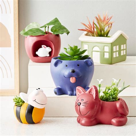 Buy Spinel Decor Ceramic Rabbit Shelter Planter from Home Centre at ...