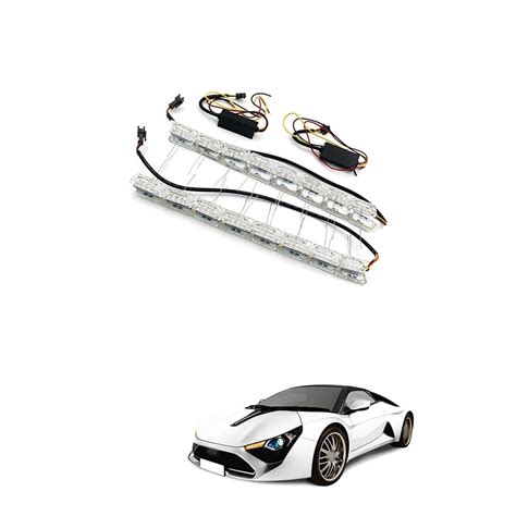 PRIKNIK Daytime Running White Light with Yellow Turn Signal Light 16 ...