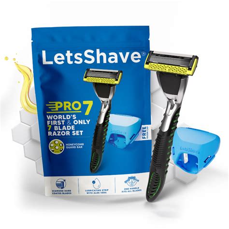 Buy LetsShave Pro 7 Executive Set For Men, 7 Blade Razor Grooming Kit ...