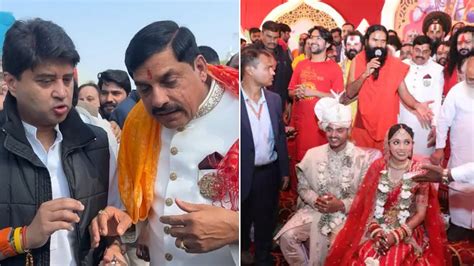 MP CM Mohan Yadav Son’s Wedding: Jyotiraditya Scindia Attends Baraat ...