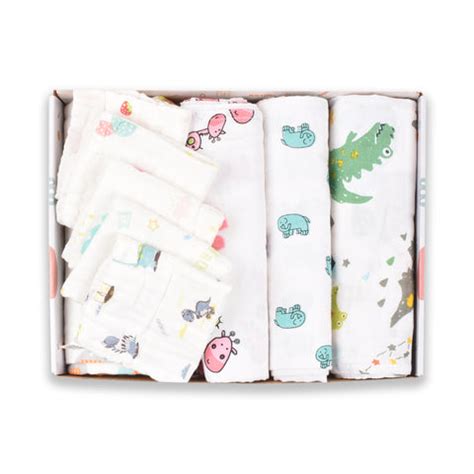 BABY UNISEX SUPERSOFT ORGANIC COTTON MUSLIN -10 PIECES GIFT SET – Moms Home